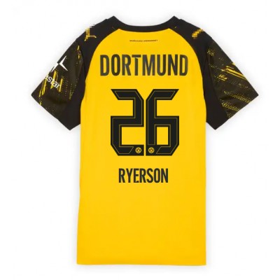 Ženski Nogometni dresi Borussia Dortmund Julian Ryerson #26 Domači 2025-26 Kratek Rokav Ženski Nogometni dresi Borussia Dortmund Julian Ryerson #26 Domači 2025-26 Kratek Rokav